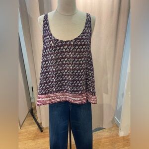 Velvet by Graham & Spencer Patterned Tank Top - Red and White